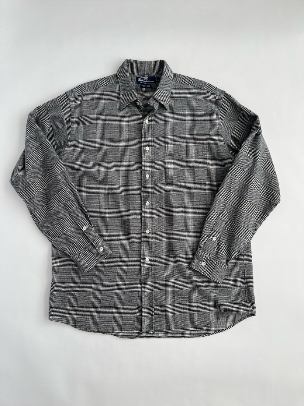 Polo Ralph Lauren Men’s Gray Glen Plaid Flannel Button-Up Shirt